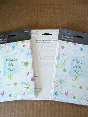 Invitations Please Join Us Floral Multicolor 23 Cards Bundle 3 Two Sealed